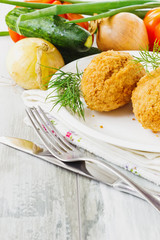 cutlets on a plate
