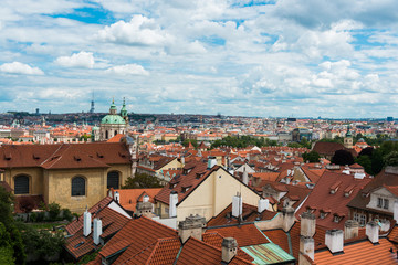 Obraz premium View of Prague on bright summer day