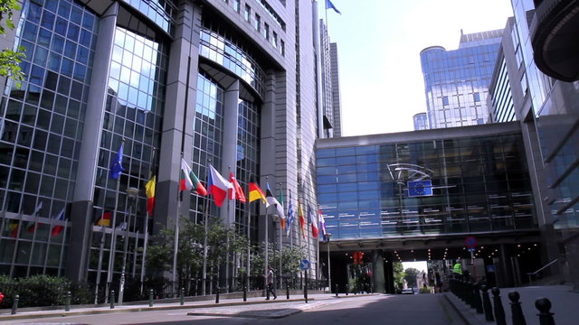 European parliament in Brussels (Belgium).
