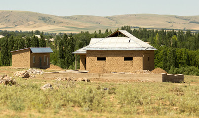 house in Kazakhstan - obrazy, fototapety, plakaty