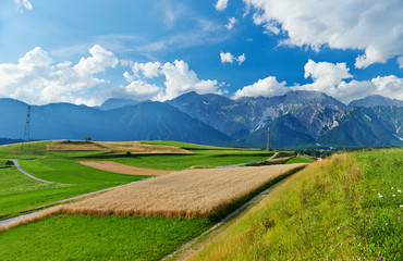 Obraz premium picturesque landscape of Austrian Alpine valley