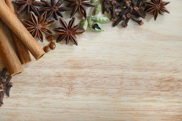 Christmas spices and baking ingredients