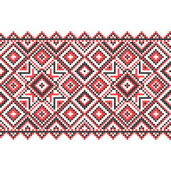 Embroidery. Ukrainian national ornament