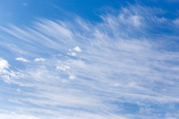 Naklejka na ściany i meble beautiful clouds in the blue sky