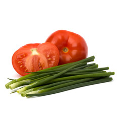 vegetables isolated on white background