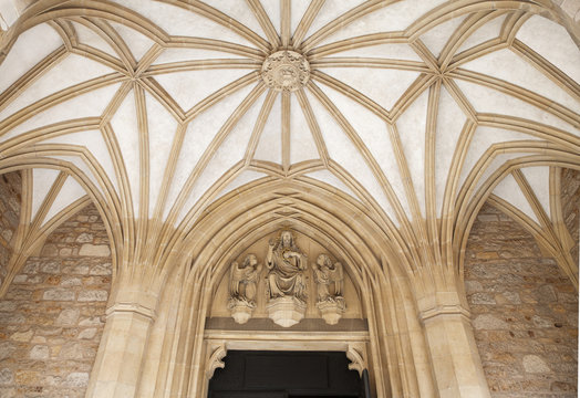 Entrance to St. Peter and Paul Cathedral in Brno