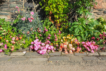 Flower decoration outside a house