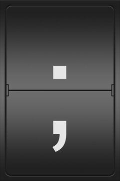 Semicolon on a mechanical leter indicator