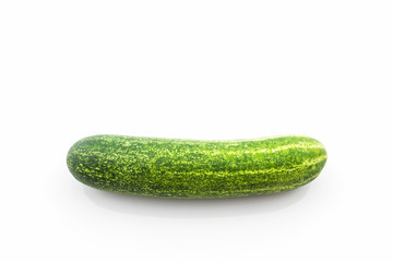 Fresh green cucumbers.
