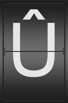 Letter U on a mechanical leter indicator