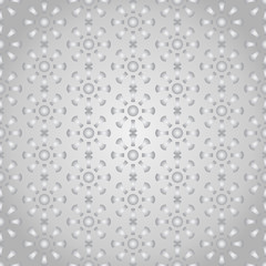 Silver Retro Bone and Circle Pattern on Pastel Color