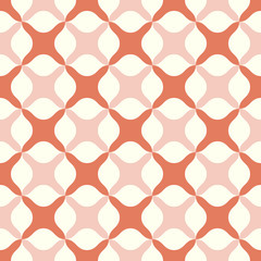 Orange Abstract Cross Pattern on Pastel Color