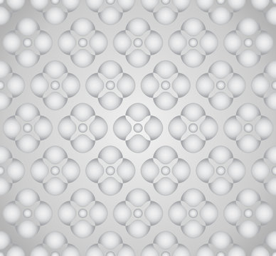 Silver Abstract Flower and Circle Pattern on Pastel Background © steafpong