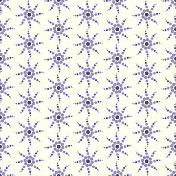 Purple Sweet Circle Flower Pattern on Pastel Color