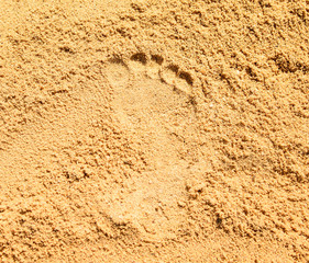 Footprint on sand