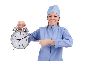 Woman doctor missing her deadlines