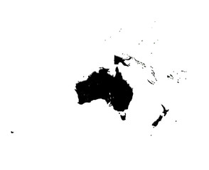 World Map on white background. map of australia