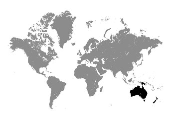 Fototapeta premium World Map on white background. map of australia