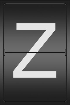 Letter Z on a mechanical leter indicator