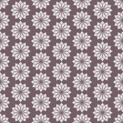Dark Purple Vintage Jasmine Flower Seamless Pattern