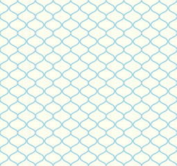 Blue Retro Net Seamless Pattern on Pastel Background