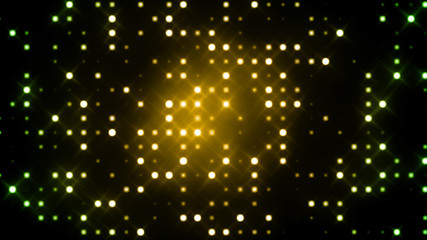 Green Glittering Light Grid