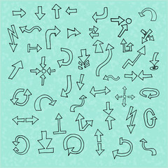 Arrows, lines, pointers  - hand drawn.