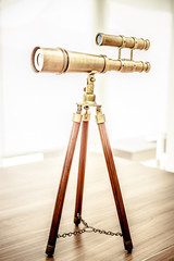 vintage brass telescope