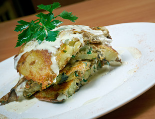 zucchini-potato pancakes