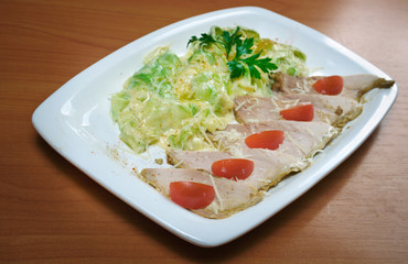 chicken fillet with stewed zucchini