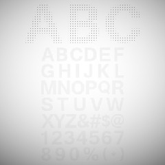 Pixel Font - Alphabets and numerals characters in retro square