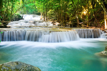 Beautiful waterfall in deep forest