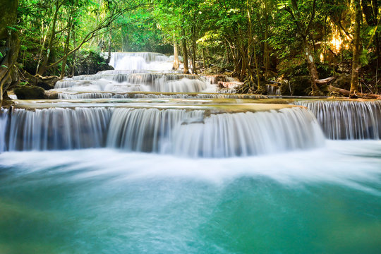 Beautiful waterfall in deep forest © totojang1977