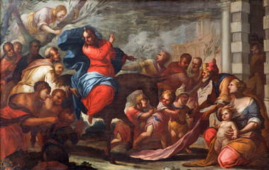 Fototapeta na wymiar Padua - Jesus entry into Jerusalem (Palm Sunday)