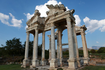 Obraz premium The Monumental Gateway in Aphrodisias Ancient City, Turkey.