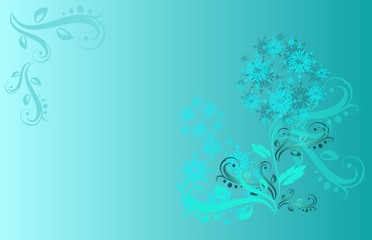 Blue ornaments background