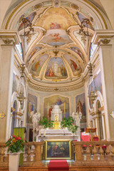 Fototapeta na wymiar Padua - The Presbytery of church Chiesa di San Daniele.