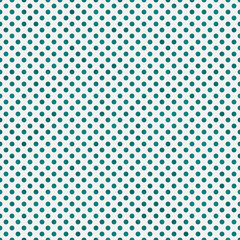 Bright Teal and White Small Polka Dots Pattern Repeat Background