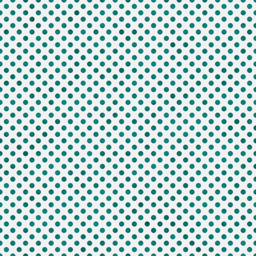 Bright Teal and White Small Polka Dots Pattern Repeat Background