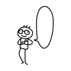 hand drawing cartoon concept happy people discuss business plan