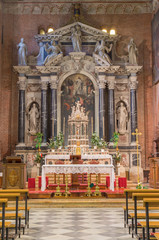 Fototapeta na wymiar Padua - main baroque altar of church San Benedetto vecchio