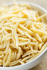 Malloreddus, typical pasta from Sardinia, Italy