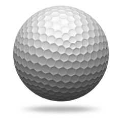 Golf ball isolated on white