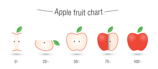 Apple fruit charts infographics