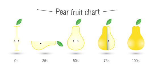 Pear fruit charts infographics