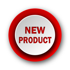new product red modern web icon on white background