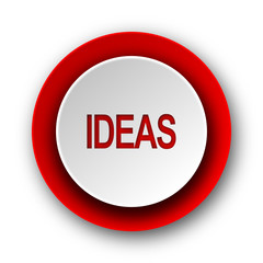 ideas red modern web icon on white background