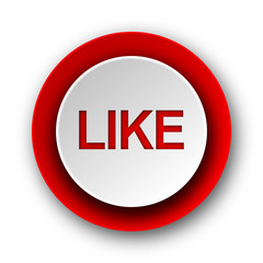 like red modern web icon on white background