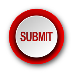 submit red modern web icon on white background
