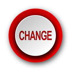change red modern web icon on white background